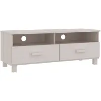 vidaXL Armoire TV HAMAR blanc 106x40x40 cm pin massif
