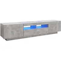 vidaXL Armoire TV avec lampes LED gris béton 180x35x40 cm