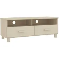 vidaXL Armoire TV HAMAR brun miel 106x40x40 cm Pin massif