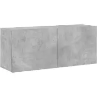 vidaXL Armoire TV murale gris béton 100x30x41 cm