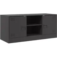vidaXL Armoire TV noire 99x39x44 cm Acier