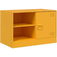 vidaXL Armoire TV jaune moutarde 67x39x44 cm Acier