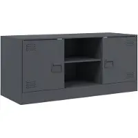 vidaXL Armoire TV anthracite 99x39x44 cm Acier