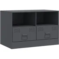 vidaXL Armoire TV anthracite 67x39x44 cm Acier