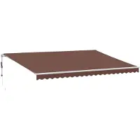 vidaXL Store automatique marron 500 x 350 cm