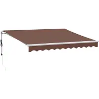 vidaXL Store automatique avec LED marron 300 x 250 cm