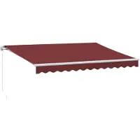 vidaXL Store manuel avec LED rouge vin 350x250 cm