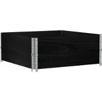 vidaXL Jardinière noir 100x100 cm bois massif de pin