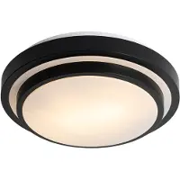 QAZQA Plafonnier moderne noir et blanc 35 cm IP44 - Walden