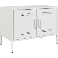 vidaXL Armoire TV blanche 68x39x50,5 cm Acier