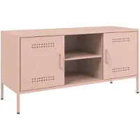 vidaXL Armoire TV rose 100,5x39x50,5 cm Acier