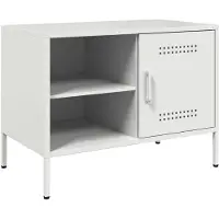 vidaXL Armoire TV blanche 68x39x50,5 cm Acier