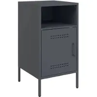 vidaXL Table de chevet anthracite 36x39x68 cm acier