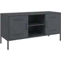 vidaXL Armoire TV anthracite 100,5x39x50,5 cm Acier