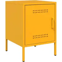 vidaXL Table de chevet jaune moutarde 36x39x50,5 cm acier