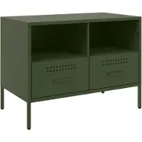 vidaXL Armoire TV vert olive 68x39x50,5 cm Acier