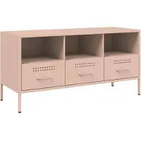 vidaXL Armoire TV rose 100,5x39x50,5 cm Acier