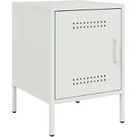 vidaXL Table de chevet blanc 36x39x50,5 cm acier