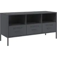 vidaXL Armoire TV anthracite 100,5x39x50,5 cm Acier