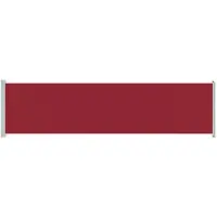 vidaXL Marquise latérale extensible 600x160 cm rouge