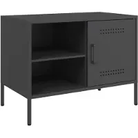 vidaXL Armoire TV noire 68x39x50,5 cm Acier