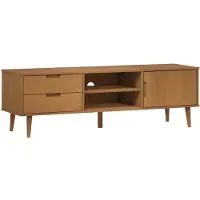 vidaXL Armoire TV MOLDE Marron 158x40x49 cm Pin massif