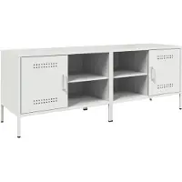 vidaXL Armoires TV 2 pcs. Blanc 68x39x50,5 cm Acier