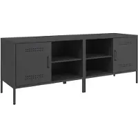 vidaXL Armoires TV 2 pcs. noir 68x39x50,5 cm acier
