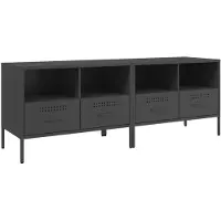vidaXL Armoires TV 2 pcs. noir 68x39x50,5 cm acier