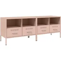 vidaXL Armoires TV 2 pcs. Rose 68x39x50,5 cm Acier