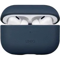 Uniq Coque en cuir véritable Terra pour Apple AirPods Pro 2 - Space Blue