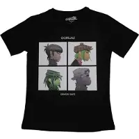 Gorillaz Femmes, T-shirt, Demon Days (Girlie), Noir, (M)