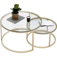 OEM Table basse de salon, aspect marbre, mélange de bois, 60 cm et 40 cm