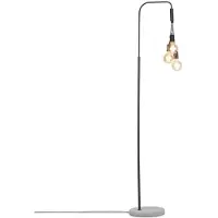 It's About Romi - Lampadaire Oslo - noir/ciment - 48x32x190cm - 3L pour salon, chambre à coucher