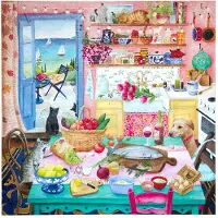 Eeboo Pink Kitchen Puzzle 1000 Pieces Multicolore Enfants