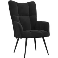 vidaXL Fauteuil relax noir velours