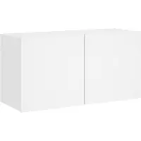 vidaXL Armoire TV murale blanc 80x30x41 cm