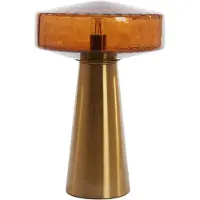 Light & Living Lampe de table Pleat or avec marron Ø 30cm
