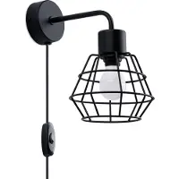 Sollux Applique SUBA noir 1xE14 10W acier 23x23x15cm