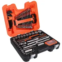 Bahco S95 - Set de douilles 1/4" et 1/2", clé à cliquet, clé Allen et embouts (95pcs)