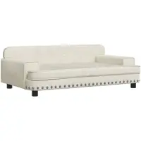 The Living Store Lit pour chien Crème 90x53x30 cm Velours