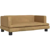 The Living Store Lit pour chien marron 80x45x30 cm velours
