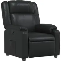 vidaXL Fauteuil relax noir similicuir