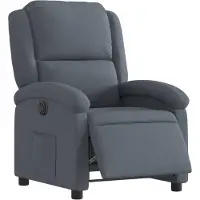 vidaXL Fauteuil relax électrique gris foncé velours