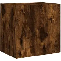 vidaXL Armoire TV murale chêne fumé 40,5x30x40 cm Bois composite