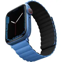 Uniq Bracelet Revix réversible pour Apple Watch | 44/45/46/49 mm - Caspian (Blue/Black)