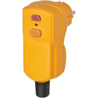 Brennenstuhl Fiche coudée à contact de protection - - 1290670 - Plastique - Jaune - PRCD