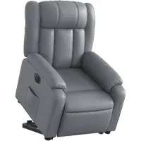vidaXL Fauteuil relax releveur électrique gris similicuir