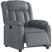 vidaXL Fauteuil relax électrique gris similicuir