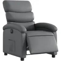 vidaXL Fauteuil relax électrique gris similicuir